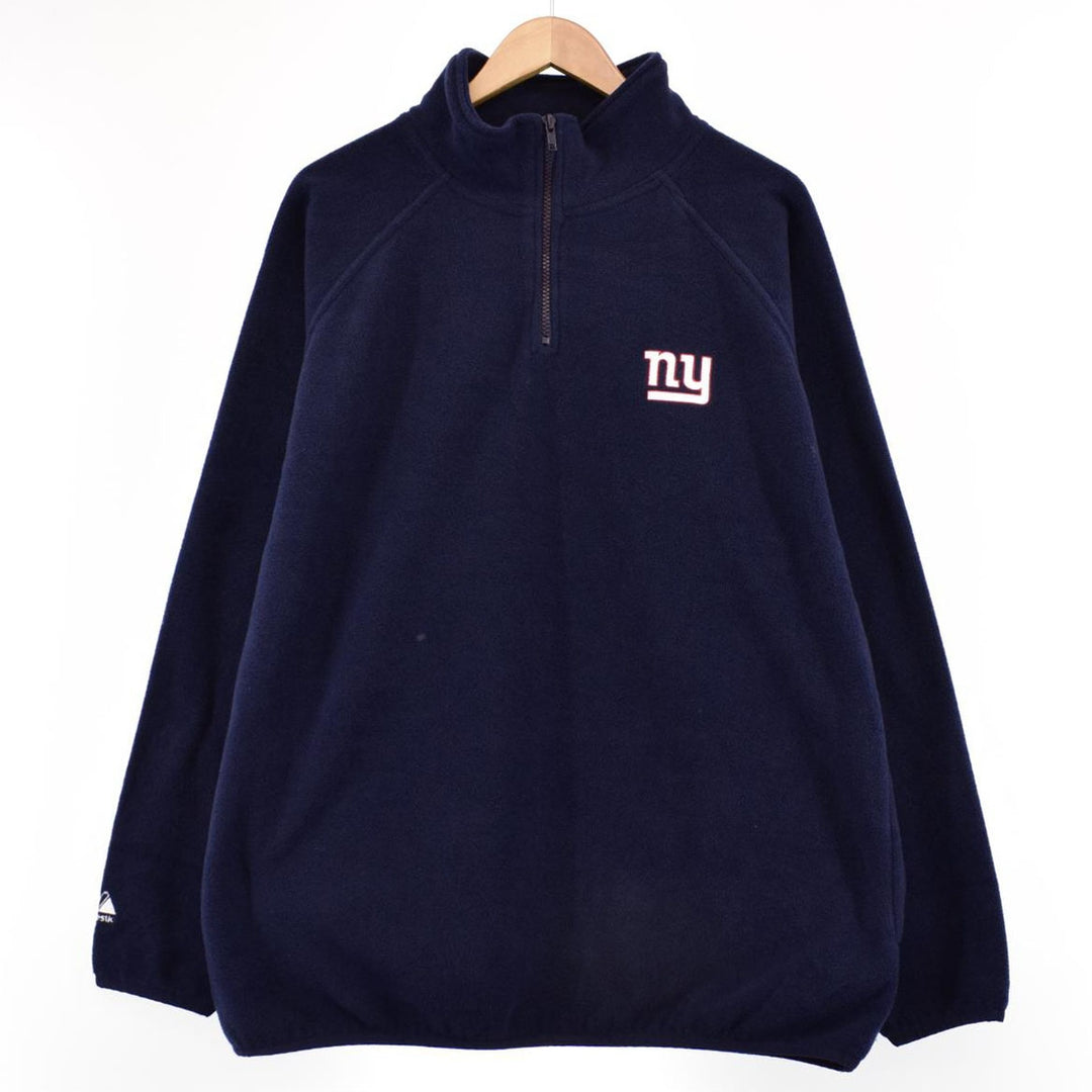 Majestic NFL NEWYORK GIANTS New York Giants Half Zip Fleece Pullover Men's M /eaa365384
