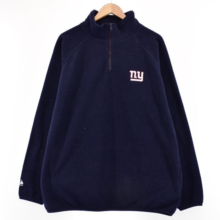 Majestic NFL NEWYORK GIANTS New York Giants Half Zip Fleece Pullover Men's M /eaa365384