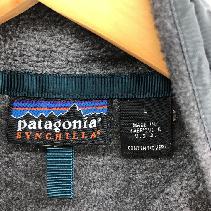 1997 Patagonia SYNCHILLA 25410F97 fleece jacket made in USA, men's L, vintage / eaa365483