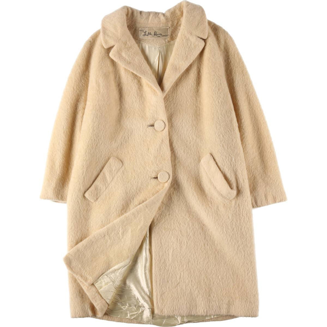 50'S Lilli Ann shaggy long coat, women's size M, vintage / eaa365601