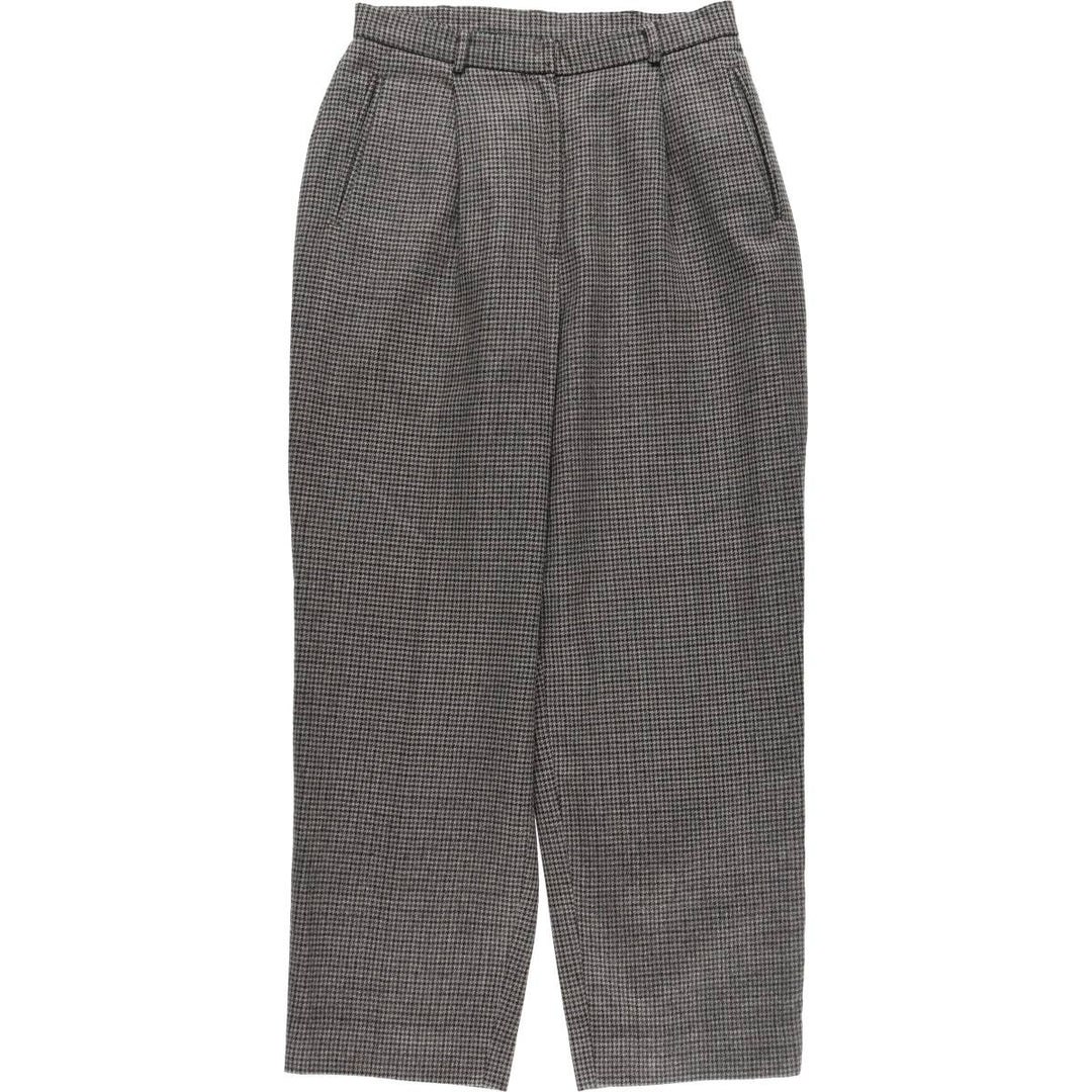 Ralph Lauren LAUREN Houndstooth Pattern One-Tuck Wool Pants Women's Size L / eaa365620