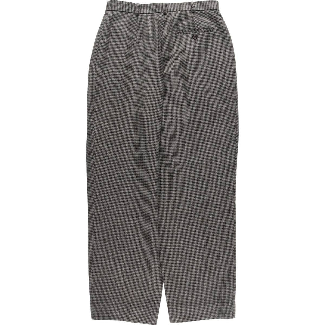 Ralph Lauren LAUREN Houndstooth Pattern One-Tuck Wool Pants Women's Size L / eaa365620