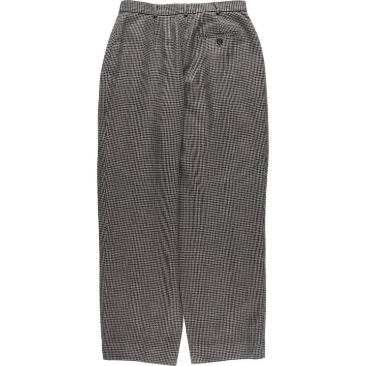 Ralph Lauren LAUREN Houndstooth Pattern One-Tuck Wool Pants Women's Size L / eaa365620