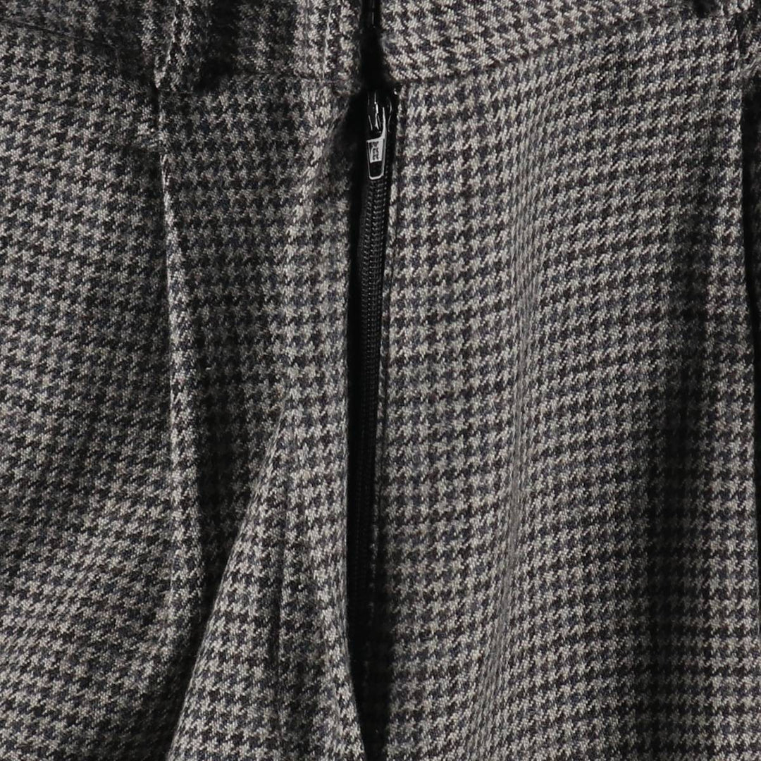 Ralph Lauren LAUREN Houndstooth Pattern One-Tuck Wool Pants Women's Size L / eaa365620