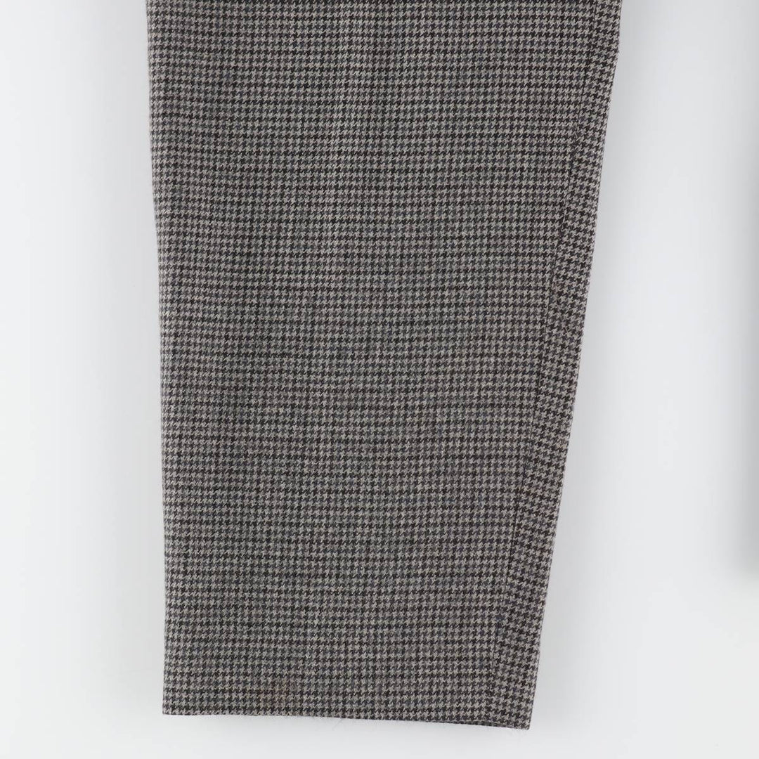 Ralph Lauren LAUREN Houndstooth Pattern One-Tuck Wool Pants Women's Size L / eaa365620