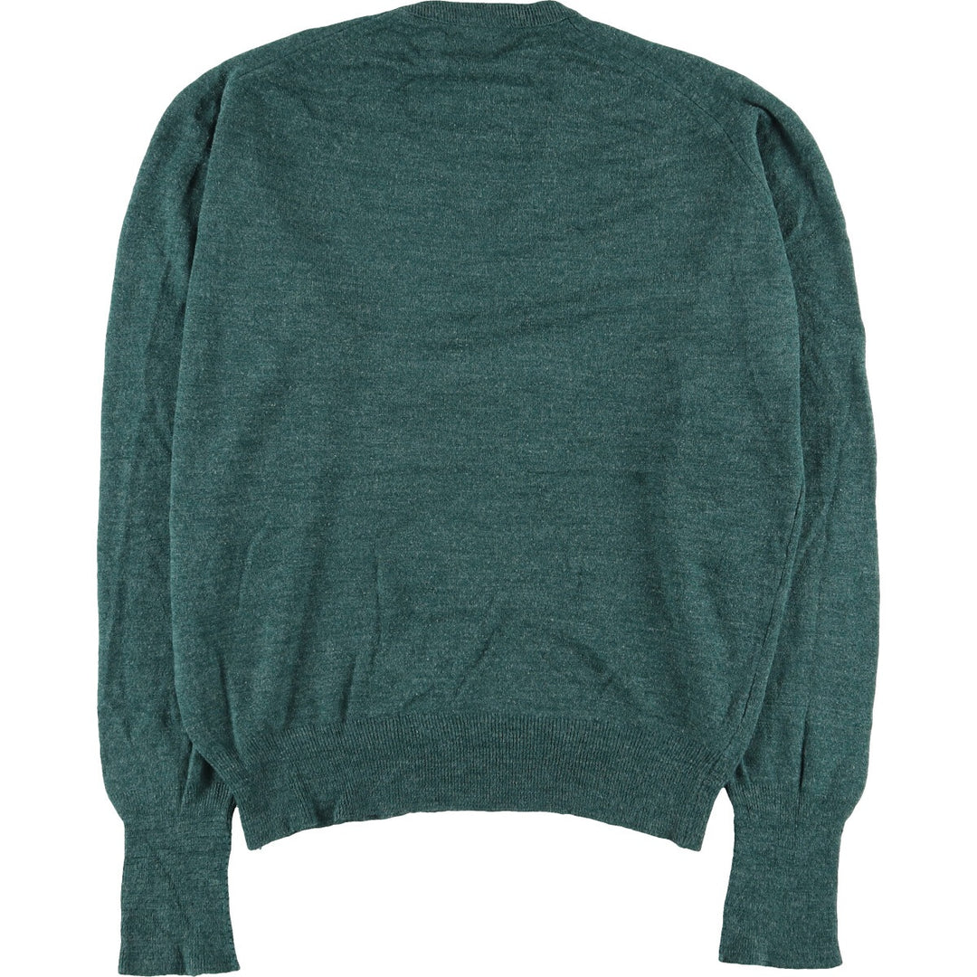 70s-80'S Lacoste IZOD V-neck acrylic knit sweater, men's L, vintage Oron Acrylic Green type dark green Vintage Second Hand