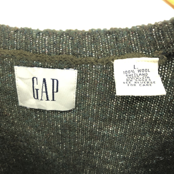 GAP V-neck wool knit sweater, men's L /eaa365640