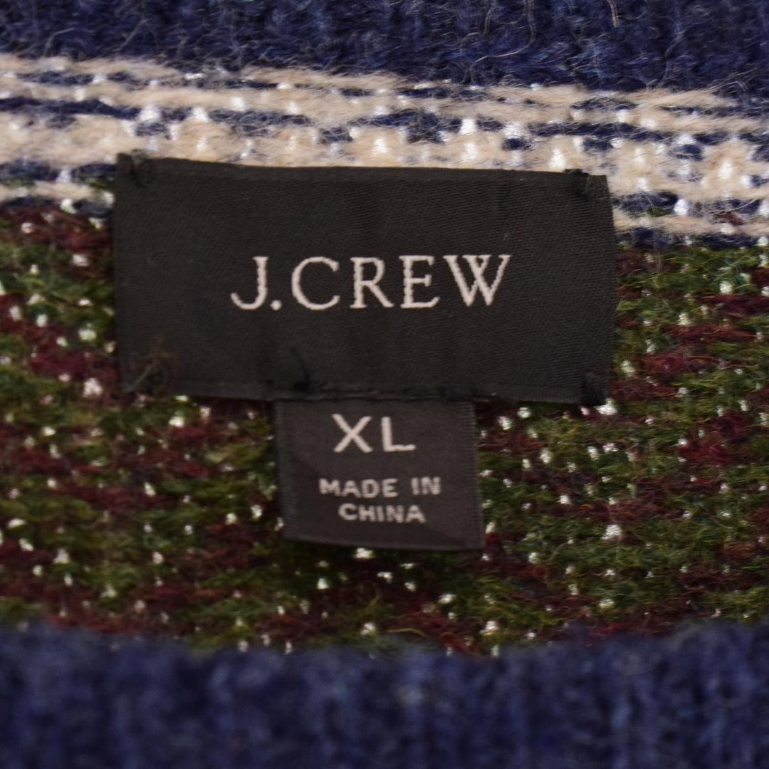 J.Crew All-over print wool knit sweater for men, L /eaa365670