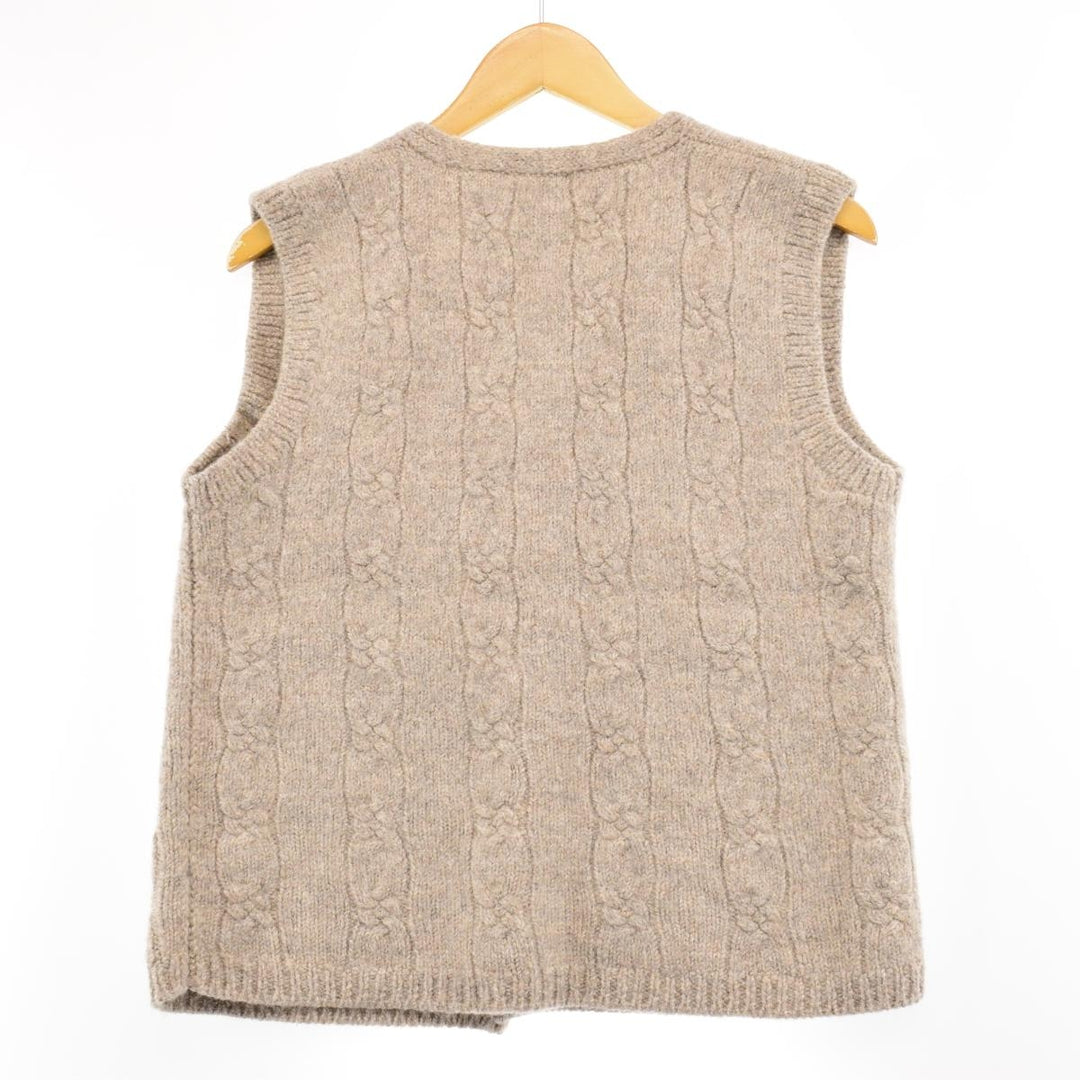 V-neck wool knit vest for men, size M /eaa365733