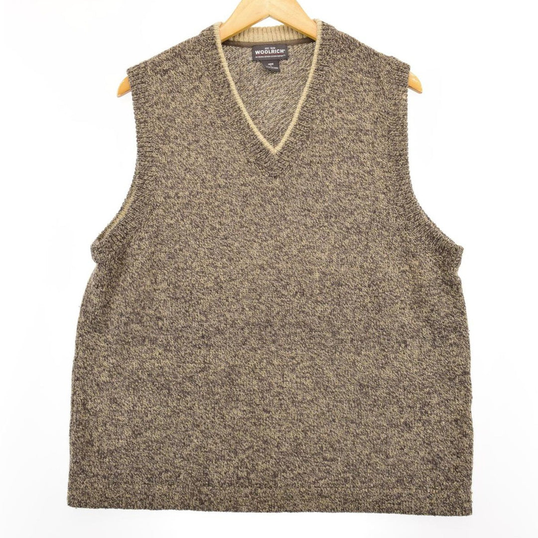 WOOLRICH V-neck wool knit vest, men's L /eaa365824