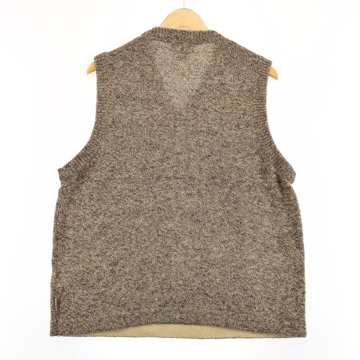 WOOLRICH V-neck wool knit vest, men's L /eaa365824