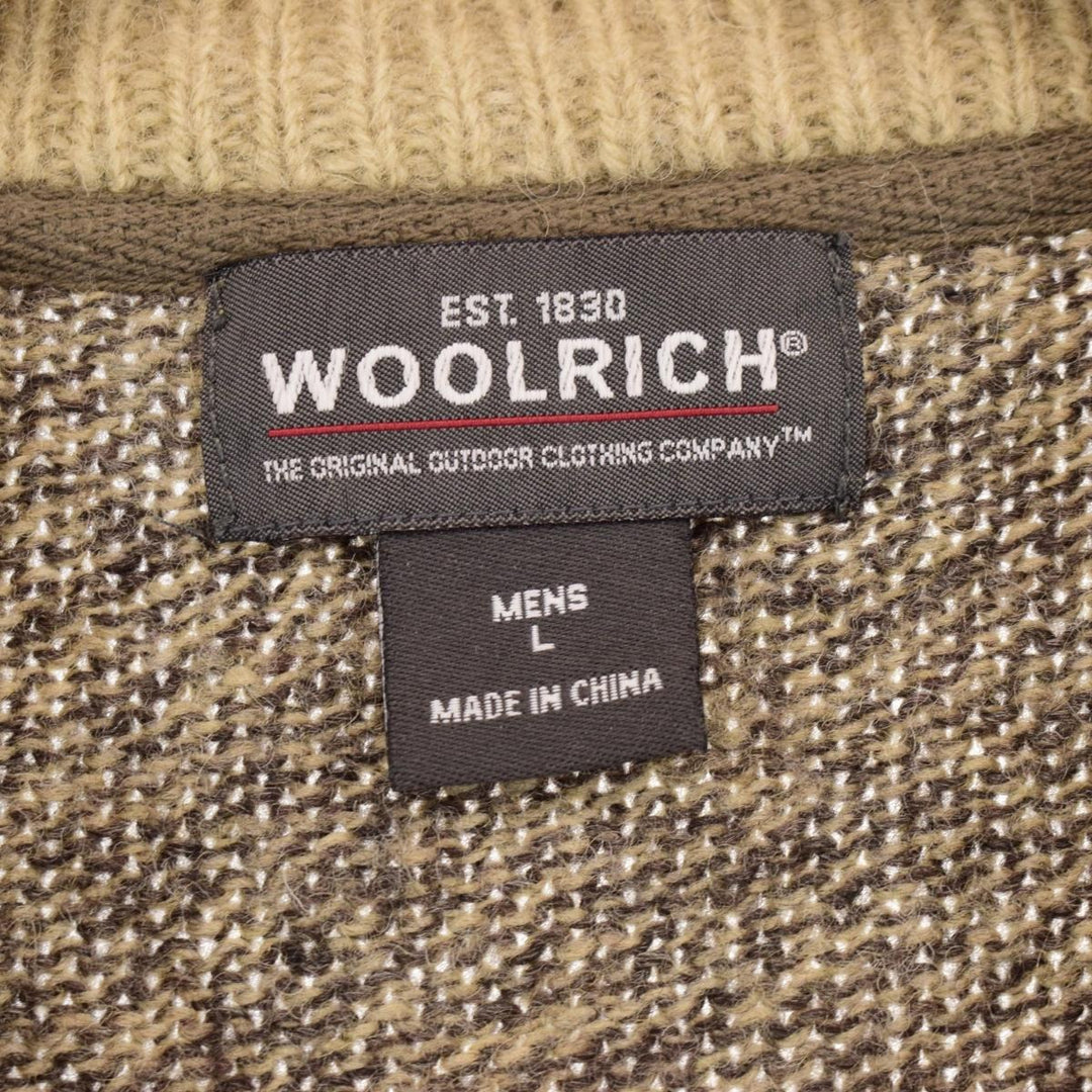 WOOLRICH V-neck wool knit vest, men's L /eaa365824