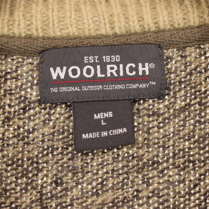 WOOLRICH V-neck wool knit vest, men's L /eaa365824