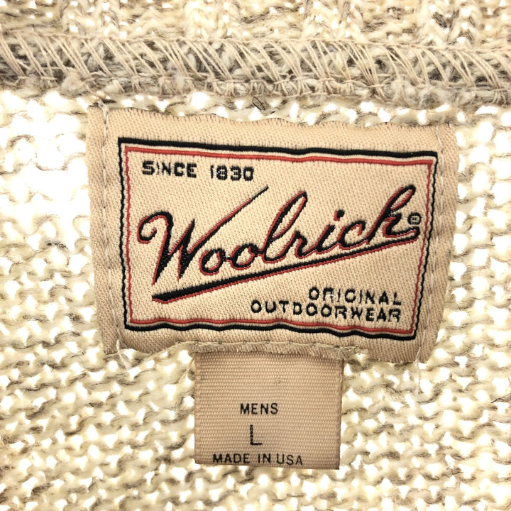 00'S WOOLRICH Wool knit half button sweater Made in USA Men's L /eaa365874