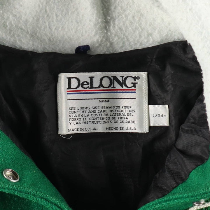 90'S DeLong hooded sailor collar wool varsity jacket made in USA, women's size L, vintage /eaa365937