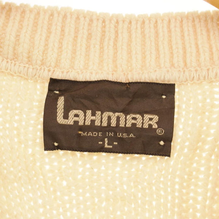 LAHMAR V-neck wool knit vest, men's M /eaa365943