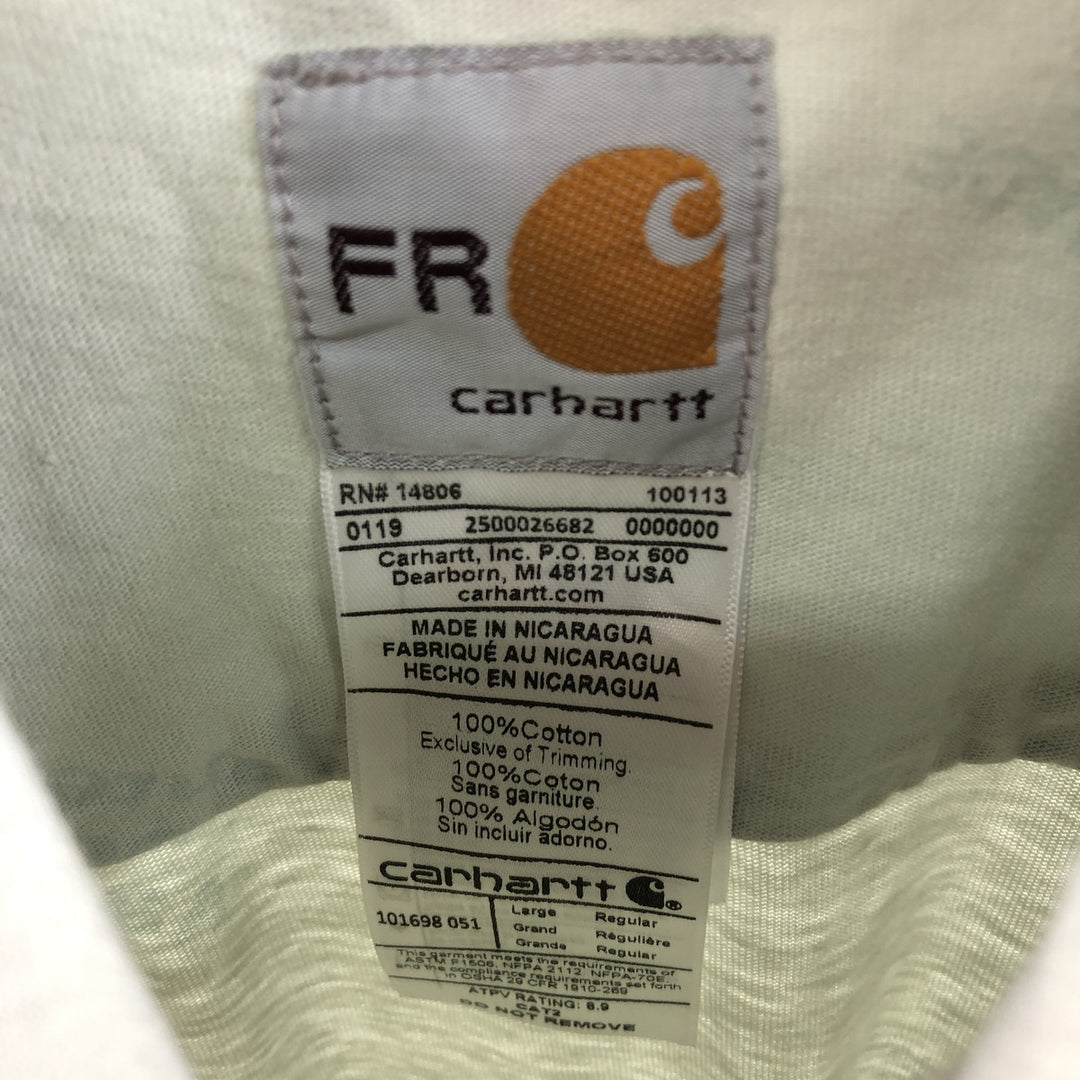 Carhartt FR Series Long Sleeve Button Down Work Shirt Men's XXL /eaa366186