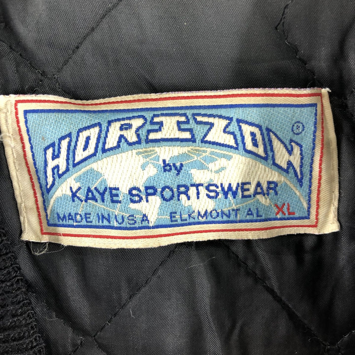 HORIZON by KAYE SPORTSWEAR Back Embroidery Leather Sleeve Wool Varsity Jacket Award Jacket Varsity Jacket Made in USA Men's XL /eaa366240