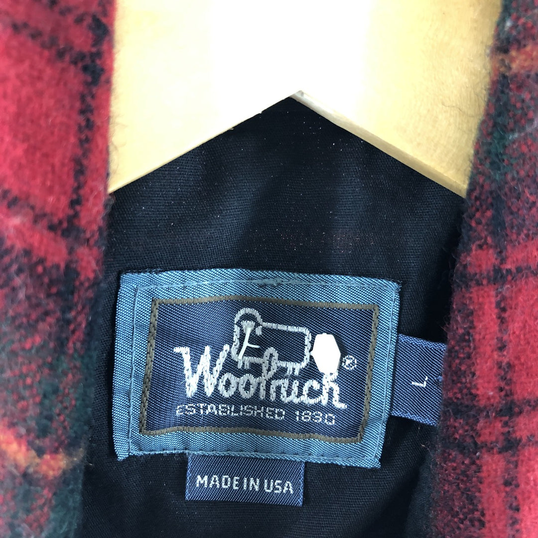 80'S WOOLRICH Check Pattern Wool Shirt Made in USA Men's M Vintage /eaa366646