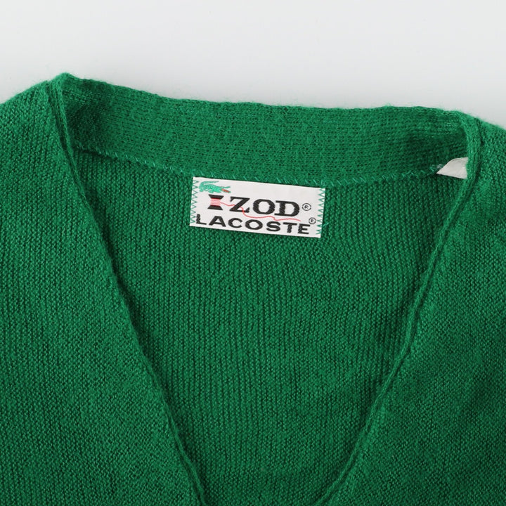 70'S Lacoste IZOD Acrylic Knit Cardigan Men's L Vintage /eaa366722