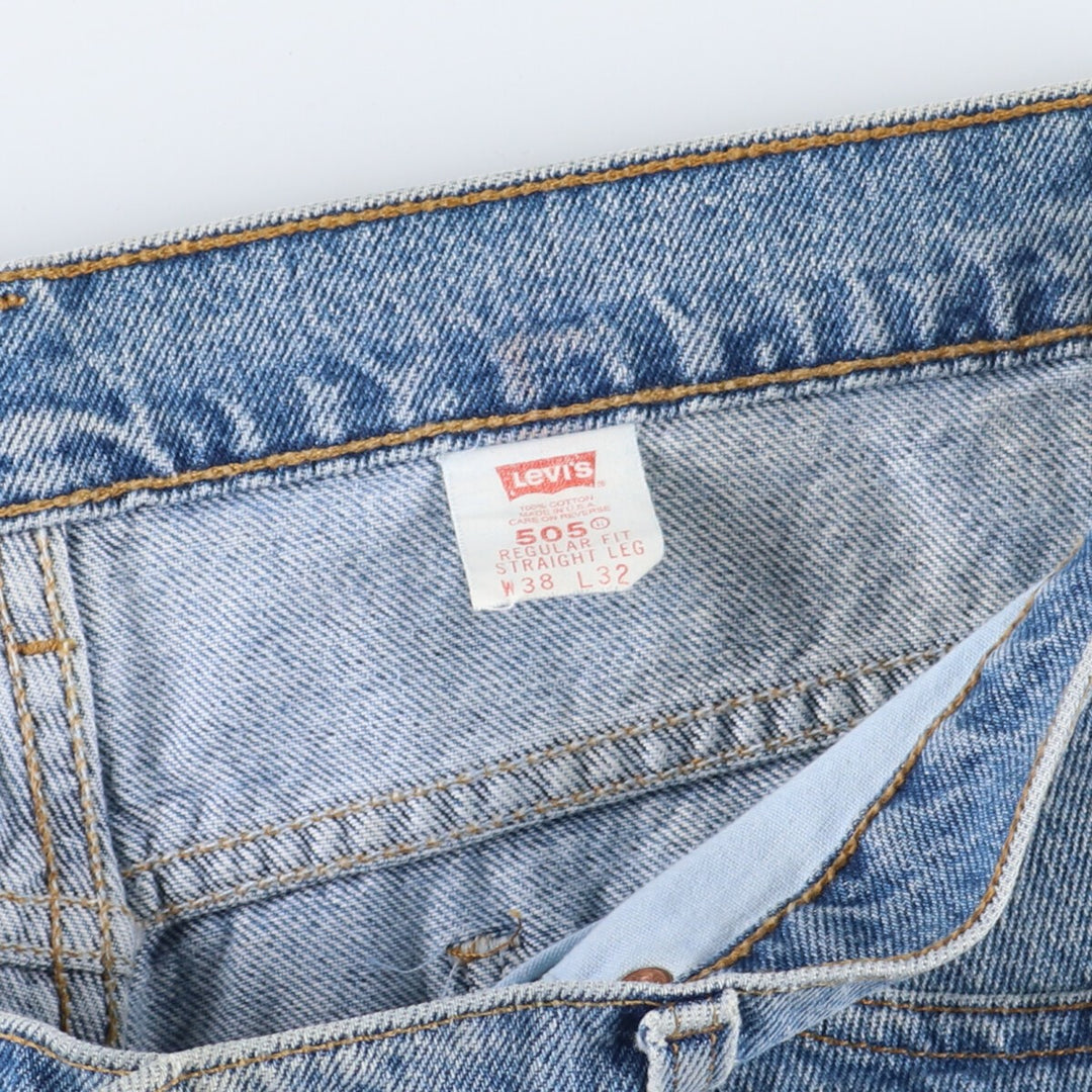 90'S Levi's 505 REGULAR FIT STRAIGHT LEG tapered jeans denim pants made in USA men's w37 vintage /eaa367306