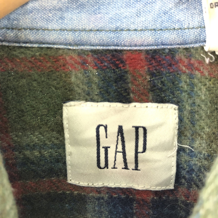 GAP Check Pattern Wool Shirt Men's M /eaa367421