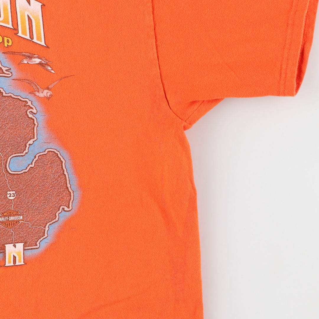 Harley Davidson Hanes Double-sided Print Hanes Chest Pocket Motorcycle Bike T-Shirt Made in USA Men's L /eaa367502