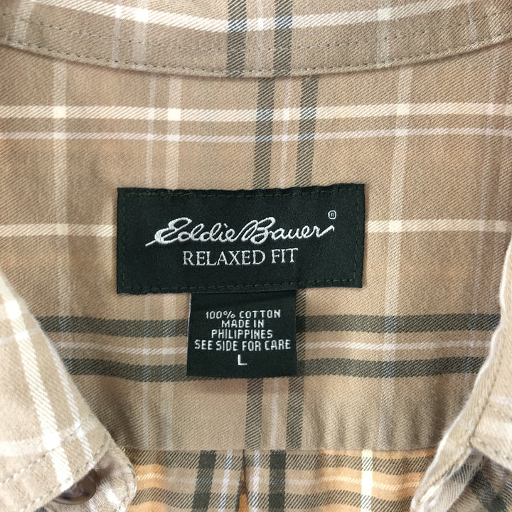 Eddie Bauer Long Sleeve Button Down Check Shirt Men's XL /eaa368128