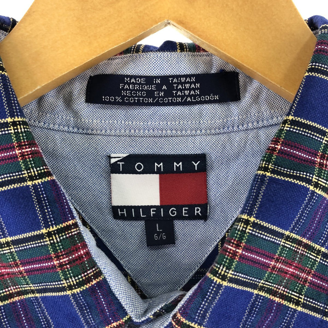 90'S Tommy Hilfiger Long Sleeve Button Down Check Shirt Men's L Vintage /eaa368130