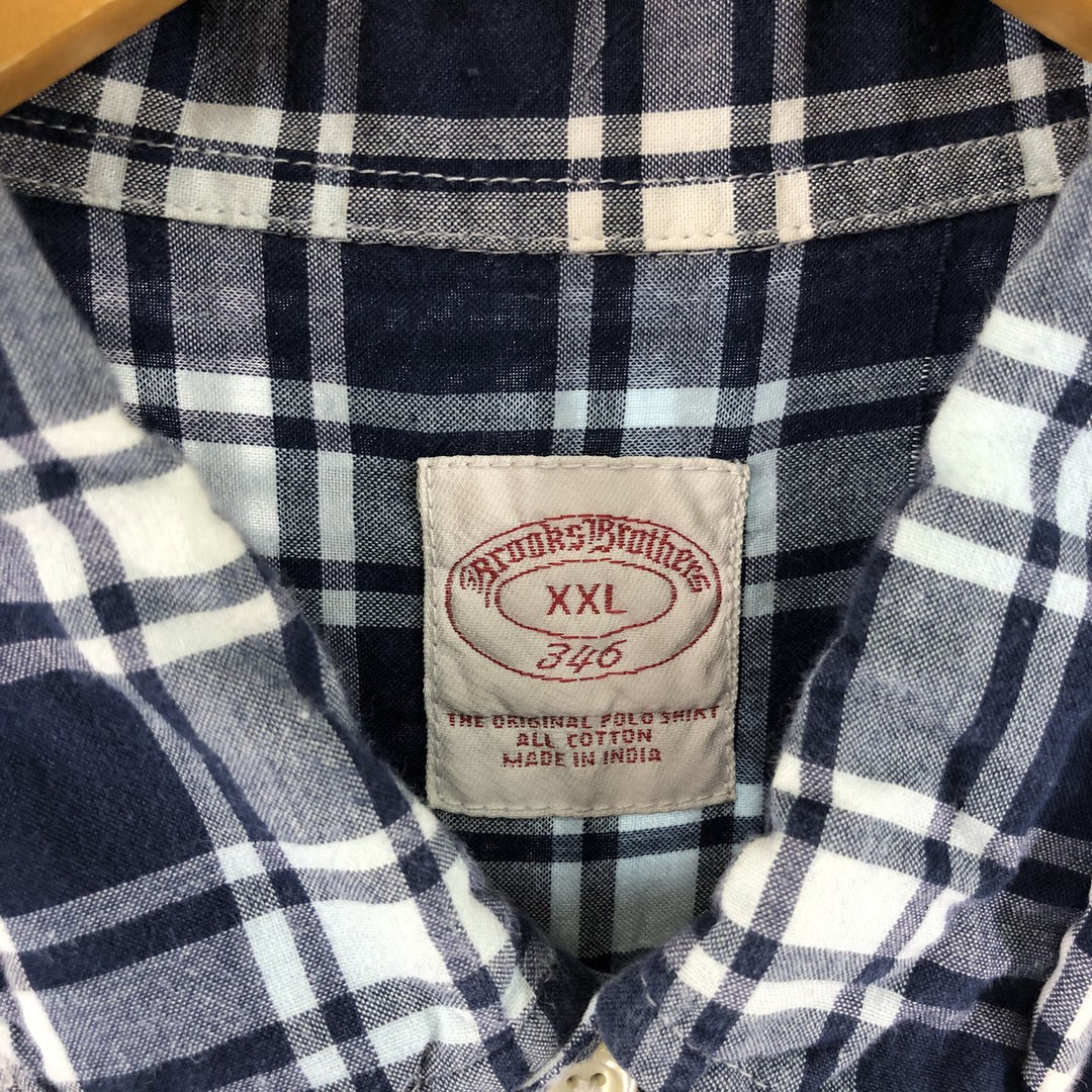 Brooks Brothers 346 Long Sleeve Button-Down Check Shirt Men's XXL /eaa368132