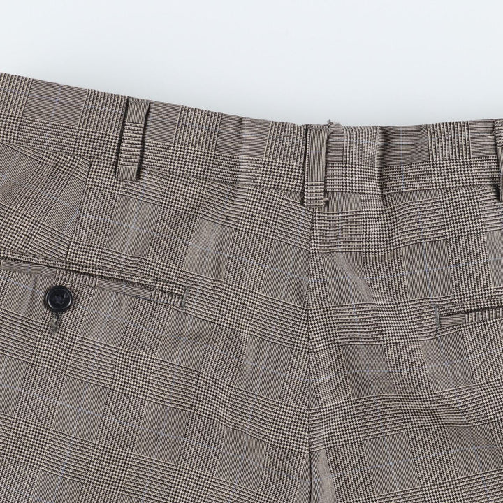 NAUTICA Check Pattern Two-pleat Wool Pants Slacks Men's W34 Vintage / eaa368140