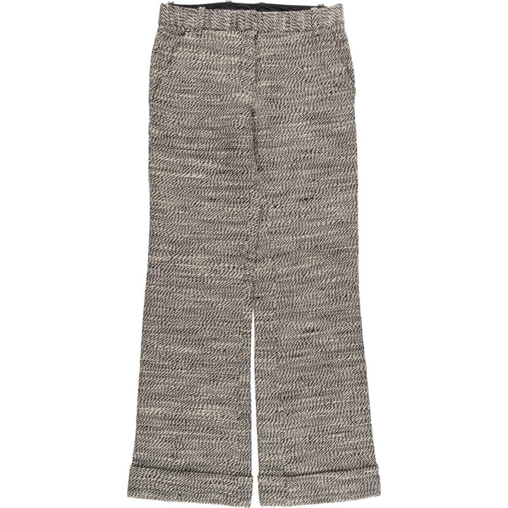 Philliplim all-over print wool slacks, women's size L (w30) wool white type Vintage Second Hand