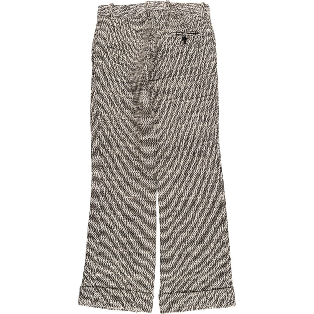Philliplim all-over print wool slacks, women's size L (w30) wool white type Vintage Second Hand