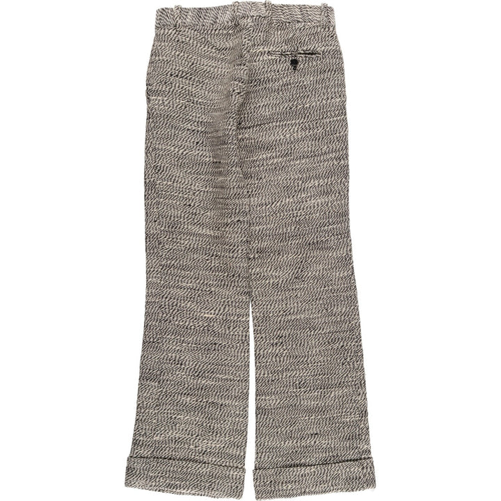 Philliplim all-over print wool slacks, women's size L (w30) wool white type Vintage Second Hand
