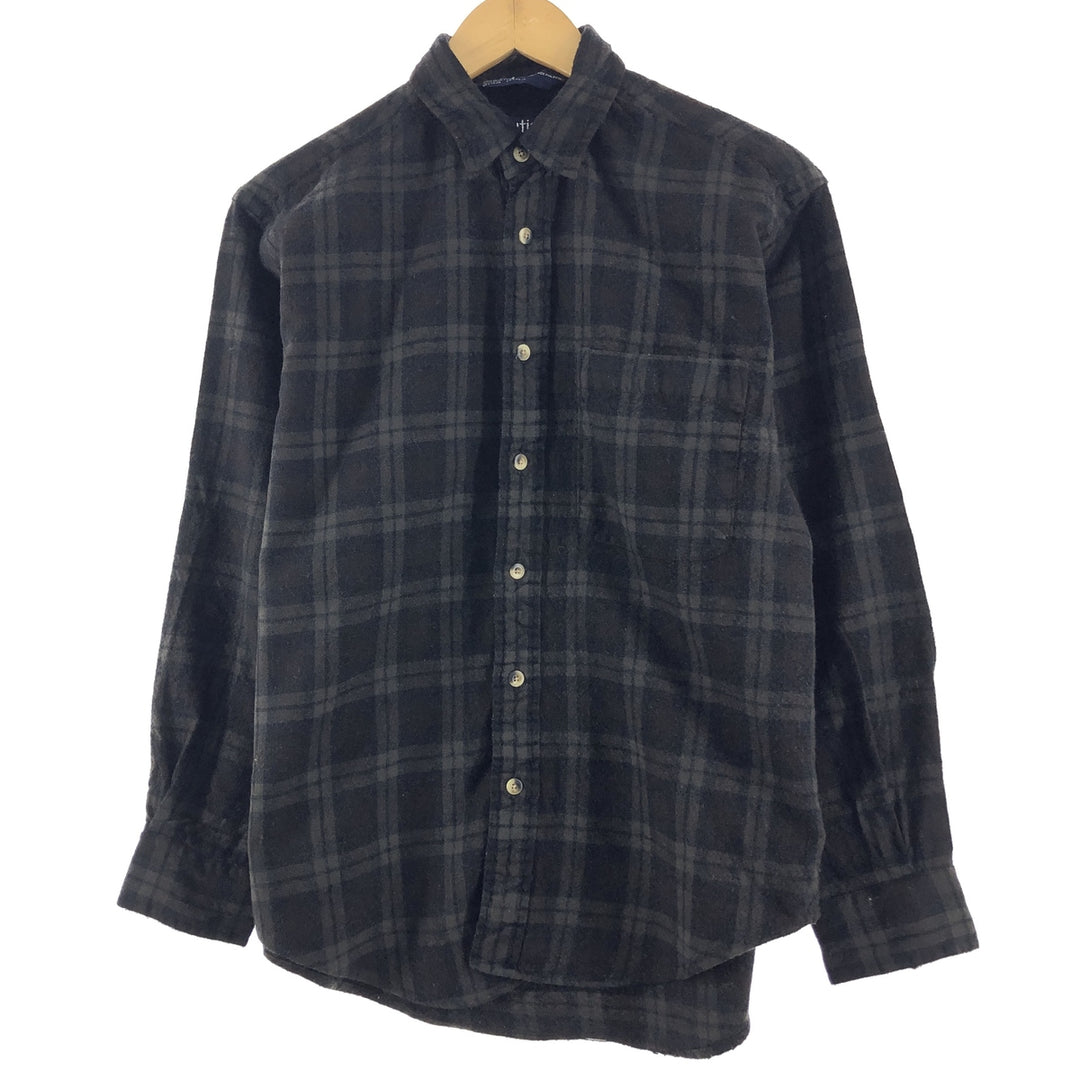 NAUTICA Check Pattern Wool Shirt Men's L /eaa368370