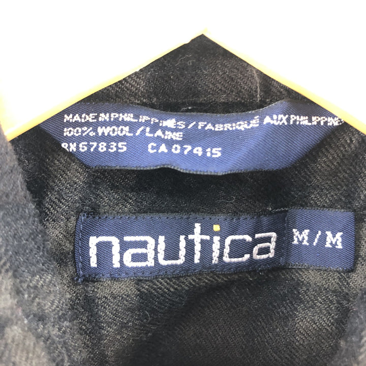 NAUTICA Check Pattern Wool Shirt Men's L /eaa368370