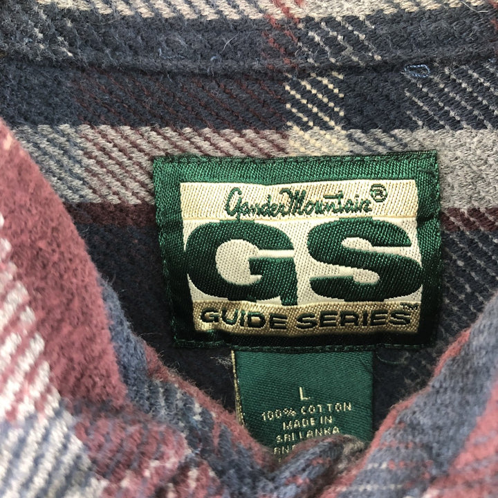 Qanden Mountain GS GUIDE SERIES Check Pattern Long Sleeve Heavy Flannel Shirt Men's XL /eaa368397