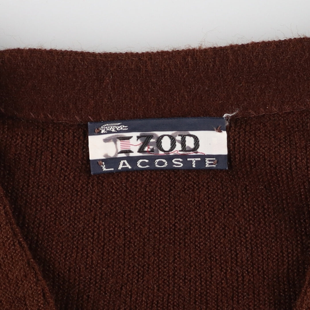 70'S Lacoste IZOD knit cardigan, men's L, vintage / eaa368899