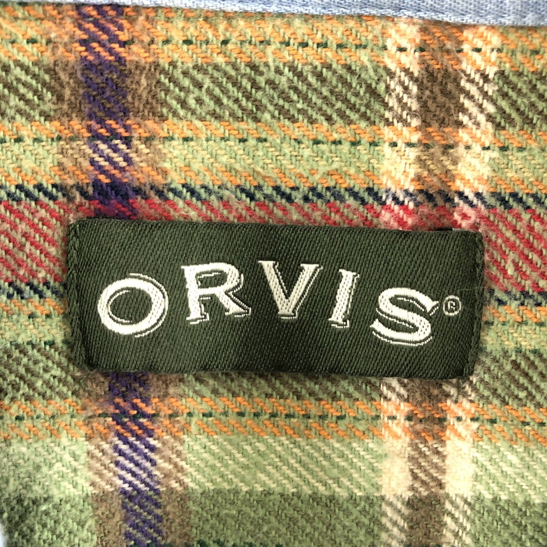 ORVIS Long Sleeve Check Pattern Flannel Shirt Men's XL /eaa368918