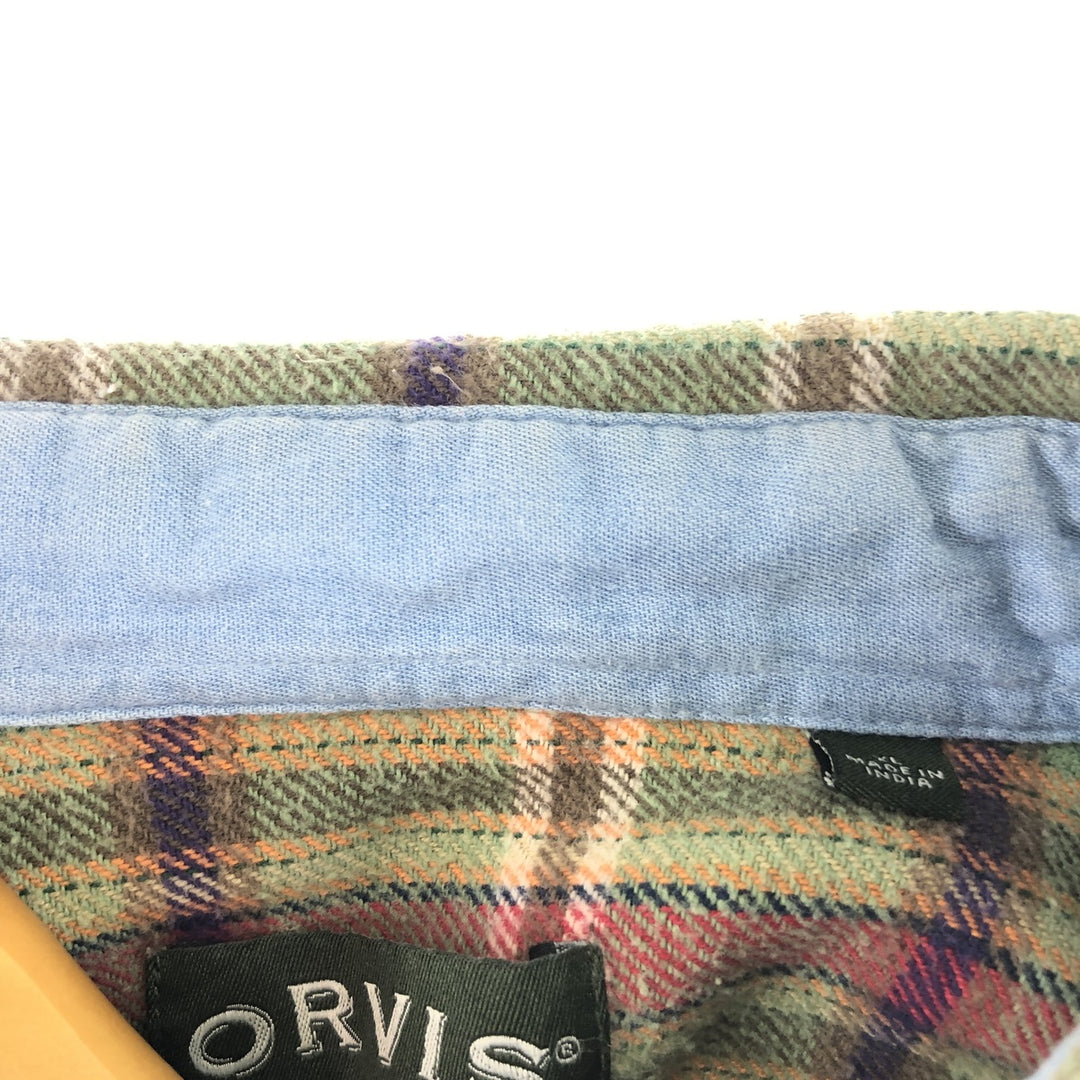 ORVIS Long Sleeve Check Pattern Flannel Shirt Men's XL /eaa368918