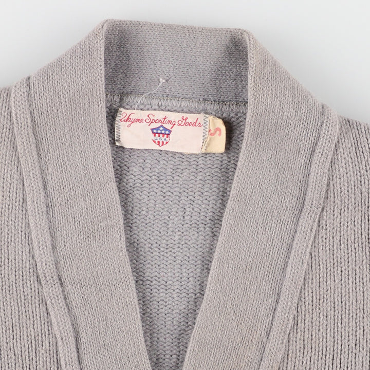 70'S WHYNE SPORTING GOODS Wool Lettered Knit Cardigan Men's S Vintage /eaa369283