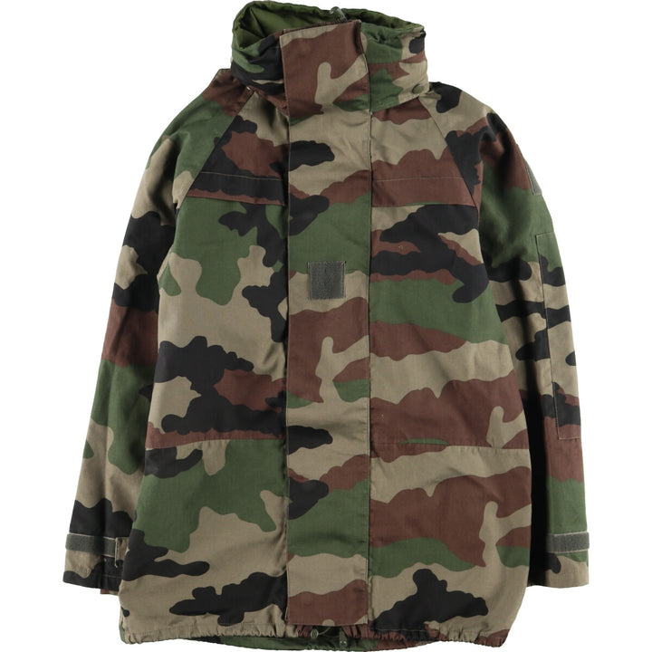 90'S French Military Woodland Camo Camouflage Pattern Military Gore-Tex Parka 88L Men's L Vintage /eaa369415