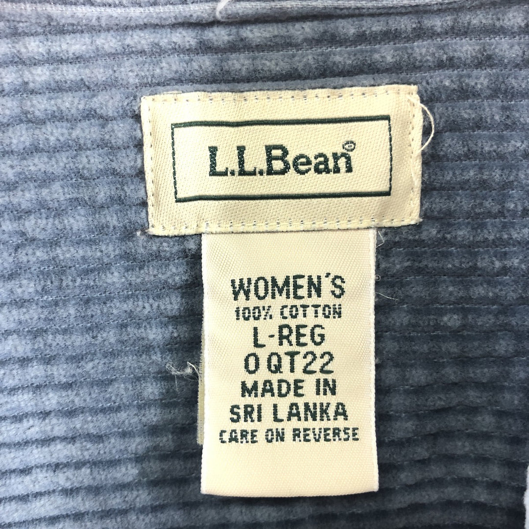 LLBean Long Sleeve Corduroy Shirt Women's L [Eluru] /eaa370004