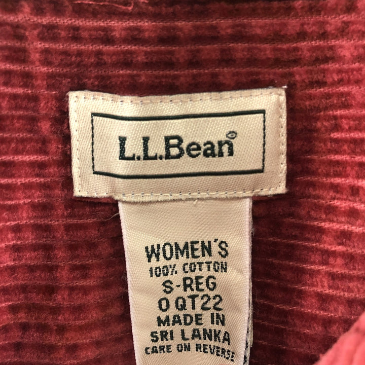 LLBean Long Sleeve Wide Ribbed Corduroy Shirt Women's XS /eaa370008