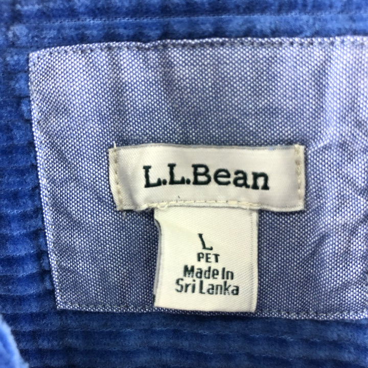 LLBean Long Sleeve Wide Ribbed Corduroy Shirt Women's L /eaa370199