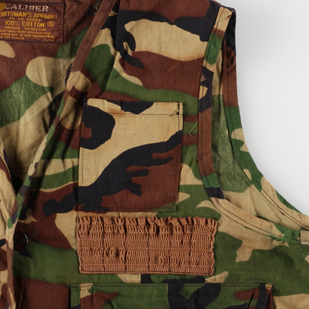 70'S CALIBER Camouflage Pattern Hunting Vest Men's M Vintage /eaa370263