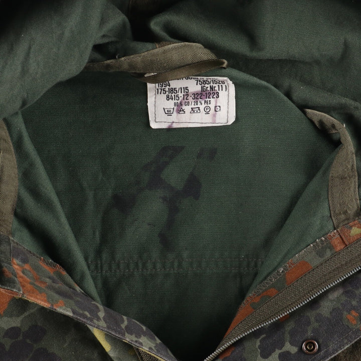 90'S German military genuine Flektor Camo camouflage pattern military field jacket parka Gr.Nr.11 men's XL vintage /eaa370431