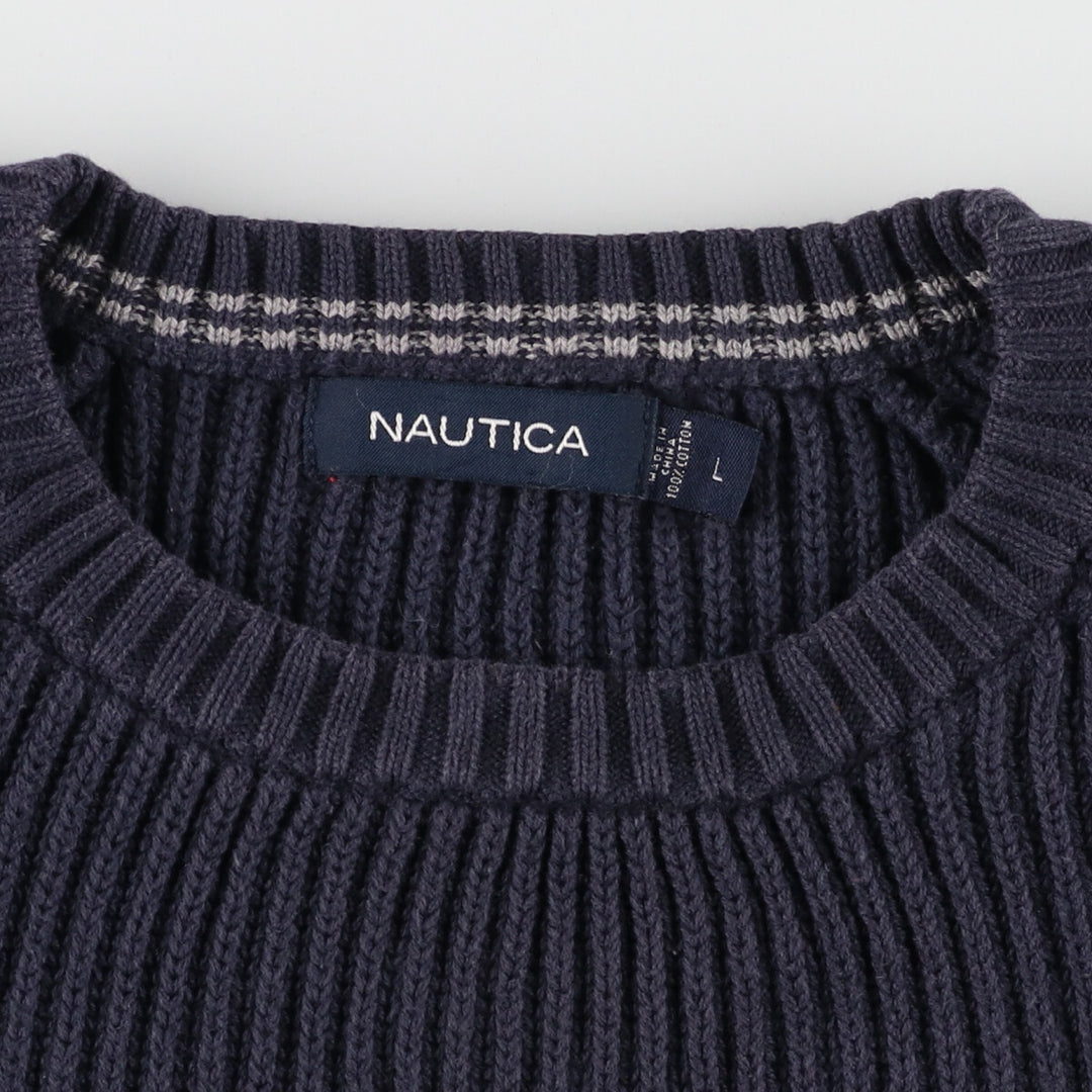 NAUTICA Cotton Knit Sweater Men's L /eaa370645