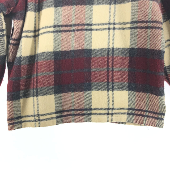 70'S WOOLRICH Check Pattern Wool Box Shirt Men's L Vintage / eaa370658