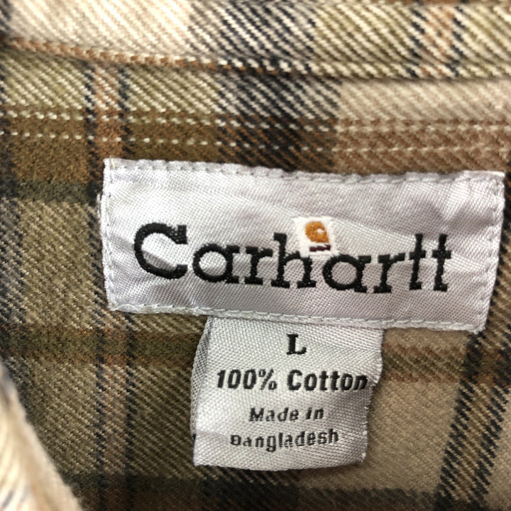 Carhartt Check Pattern Long Sleeve Heavy Flannel Shirt Men's XL /eaa370867